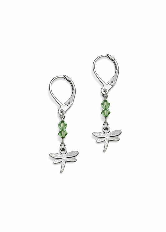 Green Dragonfly Earrings