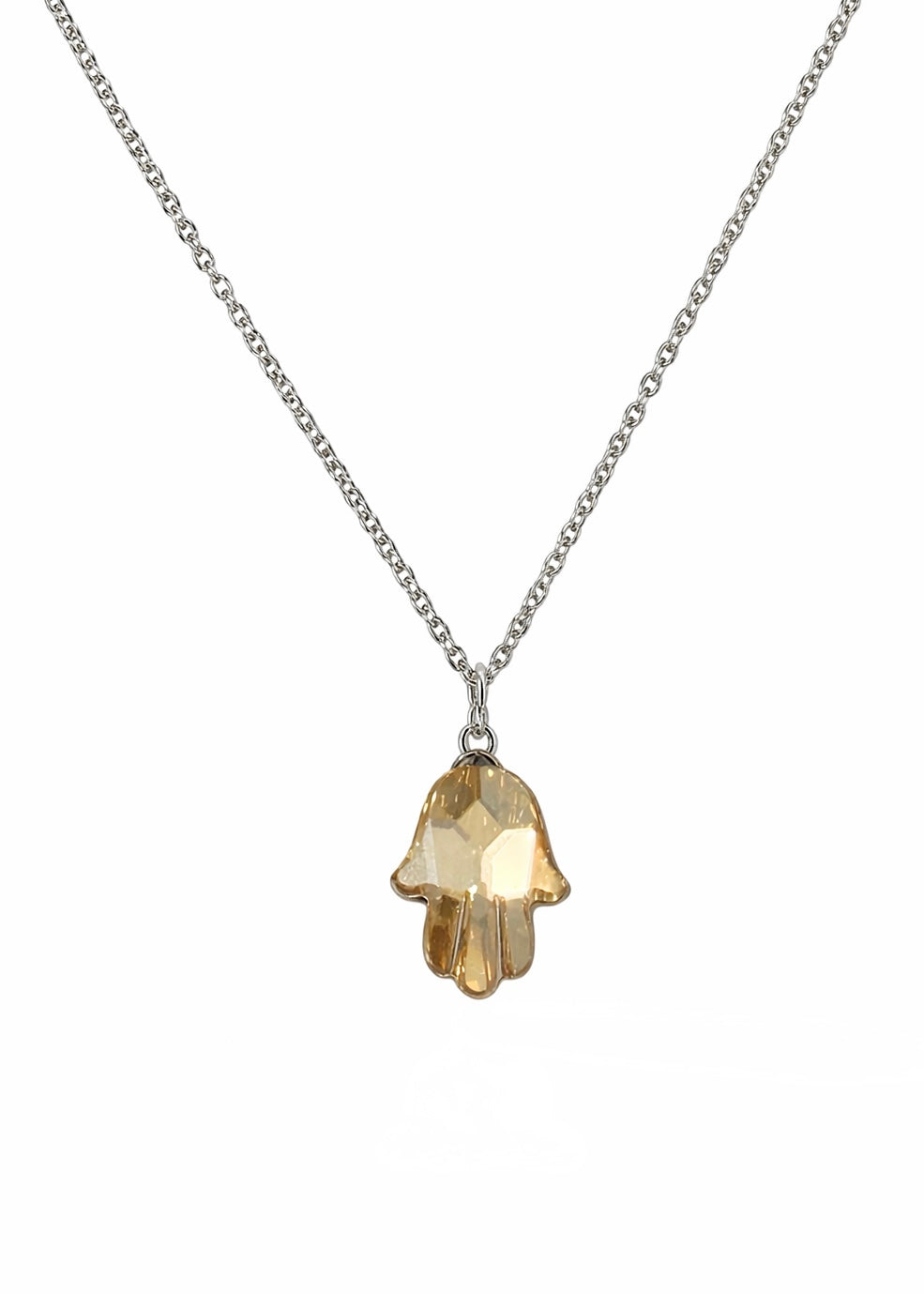 Crystal Hamsa Necklace