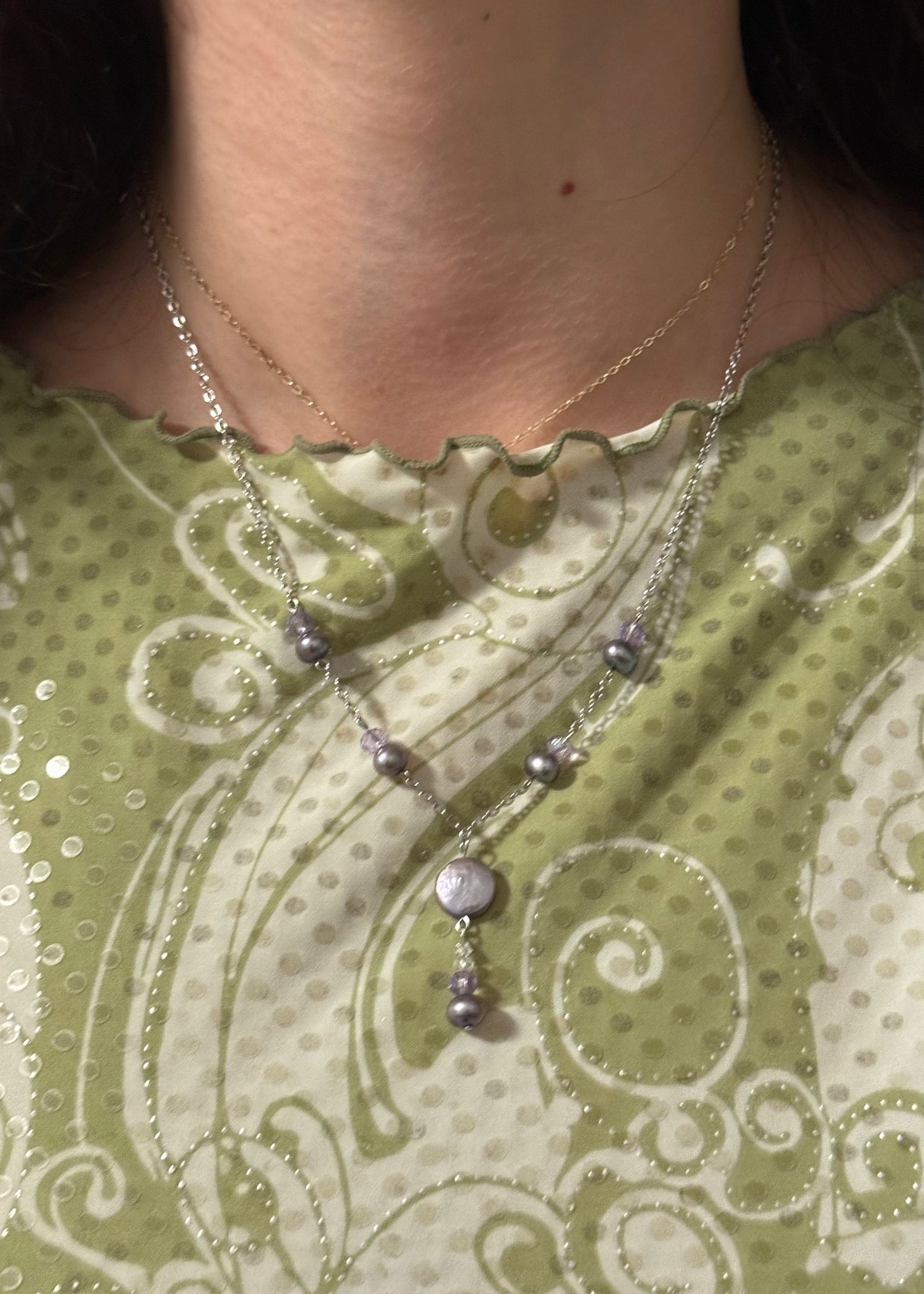 Pearlple Necklace + Earrings